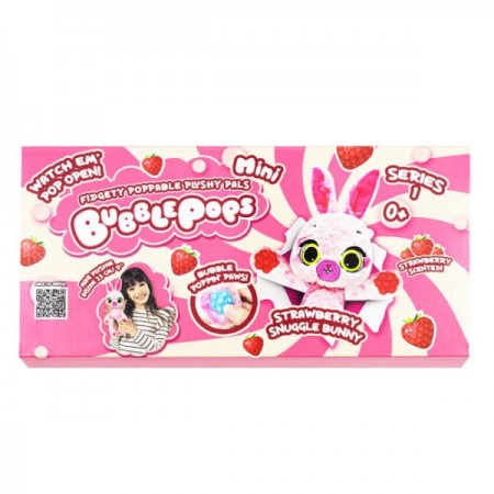 Bubble Pops Мягкая игрушка мини "Клубничный зайчонок", 2312005/4 Размер игрушки: 20 см