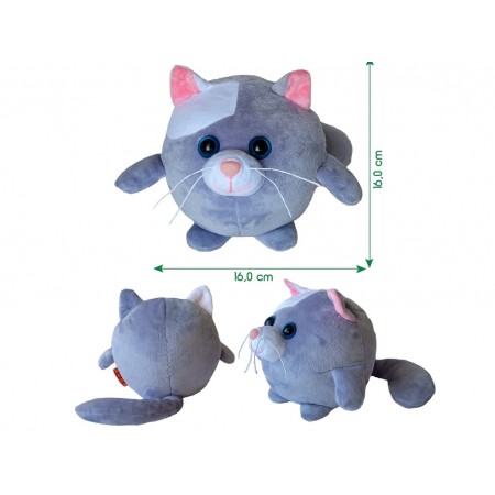 Игрушка мягконабивная Круглик Котик 18 см Macik МС 090102-14
