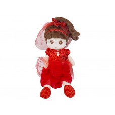 Мягкая игрушка кукла текстильная в красном платье, 45 см 327013