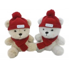 М’яка іграшка Lily Bear T740, 22 см, у шапці та шарфі, 2 види (ціна за 1шт)