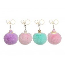 Брелок-помпон з хутра PomPom Angel Pet, близько 8 см, з фігуркою, 4 види (ціна за 1шт) ZiBi ZB.706701