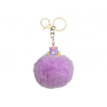 Брелок-помпон з хутра PomPom Angel Pet, близько 8 см, з фігуркою, 4 види (ціна за 1шт) ZiBi ZB.706701