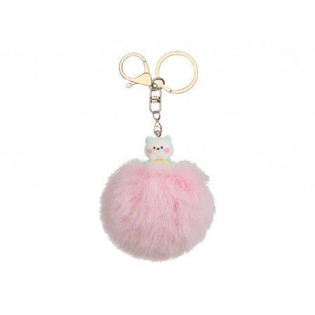 Брелок-помпон з хутра PomPom Angel Pet, близько 8 см, з фігуркою, 4 види (ціна за 1шт) ZiBi ZB.706701