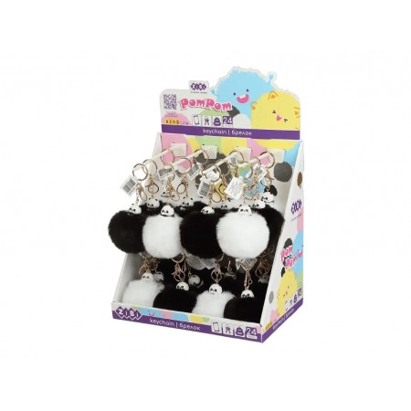 Брелок-помпон з хутра PomPom Panda, близько 8 см, асорті дизайнів,(ціна за 1шт) ZiBi ZB.706703 Брелок-помпон з хутра PomPom Panda, близько 8 см, асорті дизайнів,(ціна за 1шт) ZiBi ZB.706703