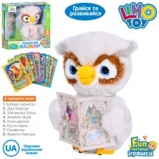 Игра FT 0055 аудио-сказки, сова 26см, звук-УКР, сказки, 8 карточек, плюш, на бат-ке, в кор-ке