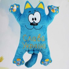 Котик 1/4 Копиця Мягкая игрушка Кот Саймона патриотический, Слава Украине!

Размер (см):

•   Высота – 33 см.
• ¦Ширина – 26 см.
•   Длина – 9 см.


Материалы:

Основной – микроплюш;
Наполнитель – синтепух, силиконизированное волокно;
Вид печати: термотр