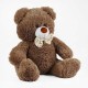 Мягкая игрушка "Ведмедик" колір капучино В77238 розмір 1м, з метеликом 