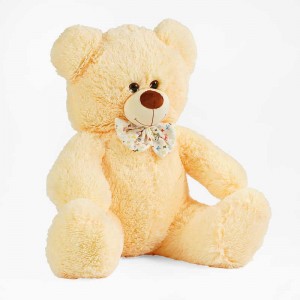 Мягкая игрушка "Ведмедик" колір карамельний В96036 розмір 1м, з метеликом 