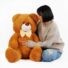 Мягкая игрушка медведь BabyToys коричневый 130 см холлофайбер Мягкая игрушка медведь BabyToys коричневый 130 см холлофайбер