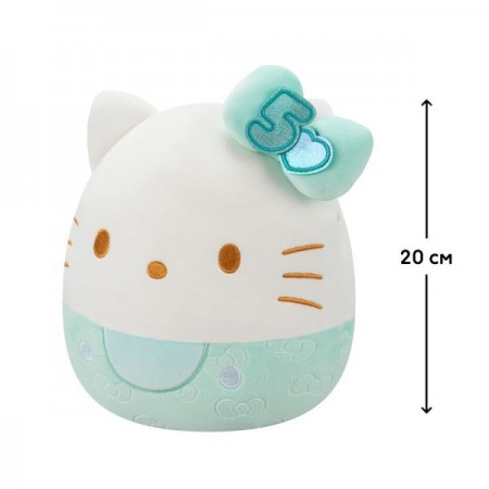Мягкая игрушка Squishmallows Hello Kitty в изумрудном 20 см SQSN00498