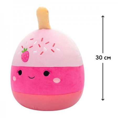 М'яка іграшка Squishmallows Полуничний кейк-поп Пама 30 см SQCR06573 М'яка іграшка Squishmallows Полуничний кейк-поп Пама 30 см SQCR06573
