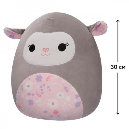 Мягкая игрушка Squishmallows Серый ягненок 30 см SQER00912