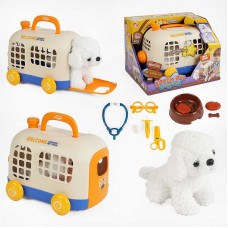 Мягкая игрушка собачка BabyToys 913-1 с переноской