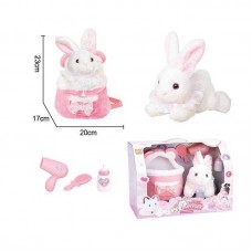 Мягкая игрушка зайчик BabyToys 933-143 со звуком и аксессуарами Мягкая игрушка зайчик BabyToys 933-143 со звуком и аксессуарами