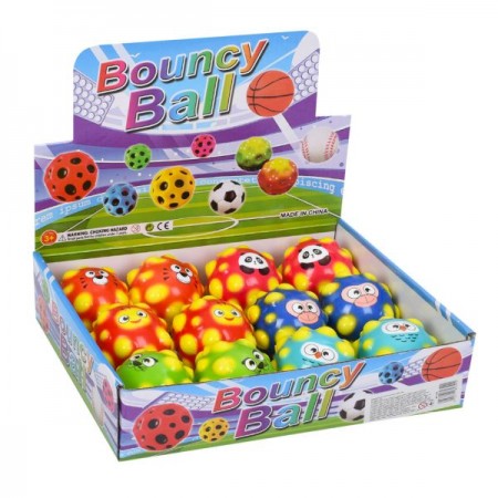 Детский фомовый мяч BabyToys MS 4309 антигравитационный с животными, 6 см