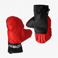 Боксерские перчатки TK Sport детские красные 6 унций