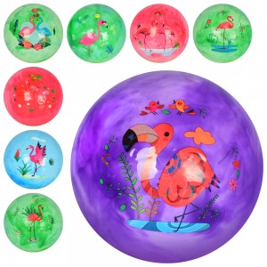 Мяч детский MS 2680 10дюймов, фламинго, 57-63г, ПВХ, 8видов, микс цветов