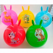 Детский мяч BabyToys MS 4404 с рожками, принт животные, 9 дюймов