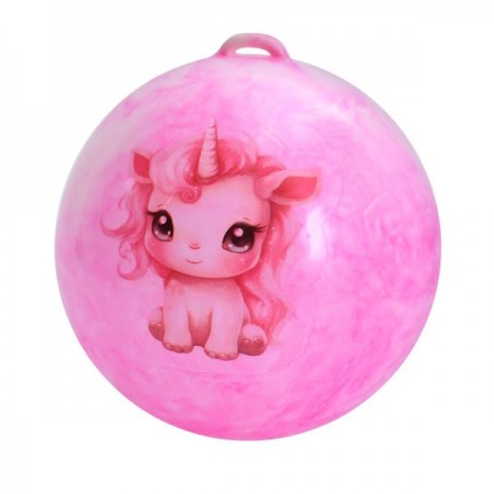 Детский мяч BabyToys MS 4908 с ручкой, 9 дюймов, разные цвета