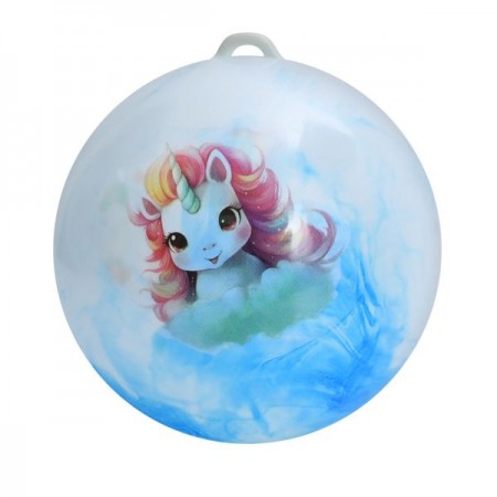 Детский мяч BabyToys MS 4908 с ручкой, 9 дюймов, разные цвета