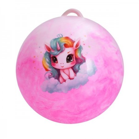 Детский мяч BabyToys MS 4908 с ручкой, 9 дюймов, разные цвета
