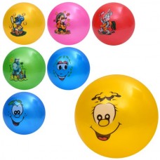 Детский массажный мяч BabyToys MS 4918, 9 дюймов, микс животные и смайлы