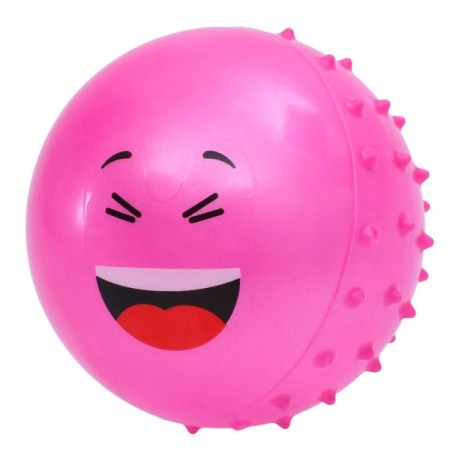 Детский массажный мяч BabyToys MS 4930-10 со смайлом, 4 дюйма Детский массажный мяч BabyToys MS 4930-10 со смайлом, 4 дюйма