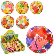 Детский фомовый мяч BabyToys MS 4891 антигравитационный фрукты 6,3 см набор 12 шт