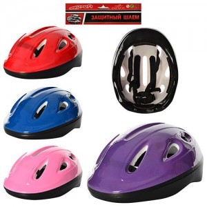 Шлем MS 0013-1 Защитная экипировка для роликов и скейтов, шлем, 7 отверстий, 4 цвета, 26-20-13см
