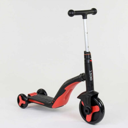 Самокат 3 в 1 Best Scooter JT 28288 червоний зі світлом і музикою Самокат 3 в 1 Best Scooter JT 28288 червоний зі світлом і музикою