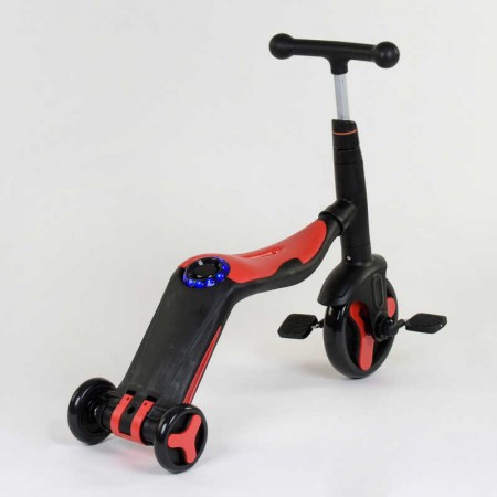 Самокат 3 в 1 Best Scooter JT 28288 червоний зі світлом і музикою Самокат 3 в 1 Best Scooter JT 28288 червоний зі світлом і музикою