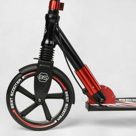 Самокат алюмінієвий Best Scooter 10304 з фарою та амортизатором