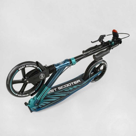 Самокат алюминиевый Best Scooter 43685 с фарой и амортизатором Самокат алюминиевый Best Scooter 43685 с фарой и амортизатором