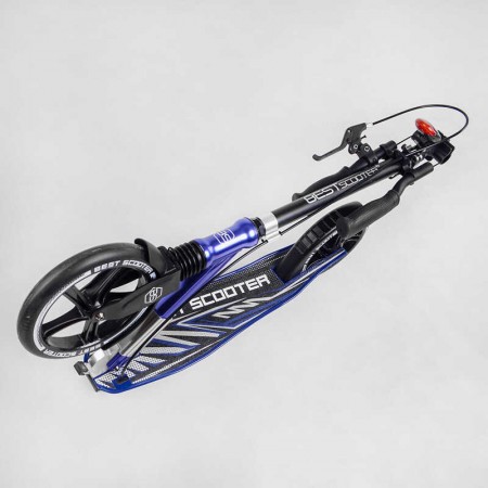 Алюминиевый самокат Best Scooter 49804 с фарой и амортизатором Алюминиевый самокат Best Scooter 49804 с фарой и амортизатором