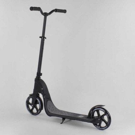 Самокат двухколесный Best Scooter 72378 черный колеса PU 20см Самокат двухколесный Best Scooter 72378 черный колеса PU 20см