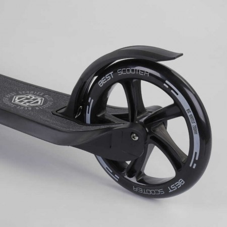 Самокат двухколесный Best Scooter 72378 черный колеса PU 20см Самокат двухколесный Best Scooter 72378 черный колеса PU 20см