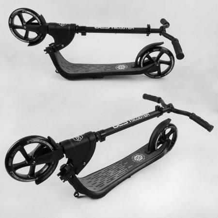 Самокат двухколесный Best Scooter черный колеса PU 20см Самокат двухколесный Best Scooter черный колеса PU 20см