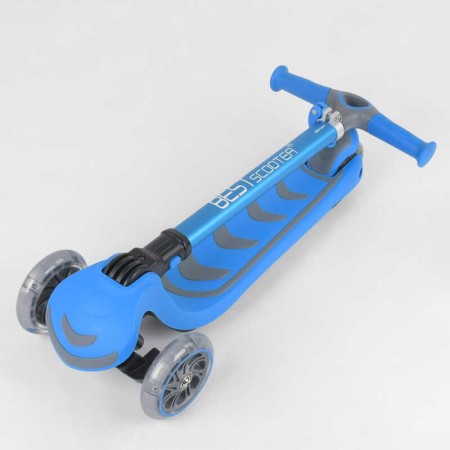 Самокат складной Best Scooter 38603 голубой со светом Самокат складной Best Scooter 38603 голубой со светом