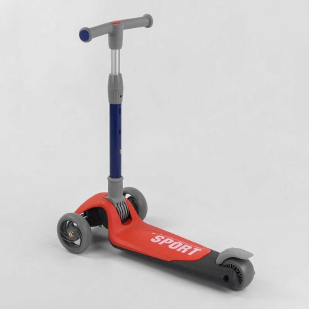 Самокат триколісний Best Scooter F-44077 складний зі світлом червоний