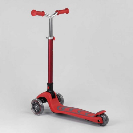 Самокат триколісний Best Scooter Y-00325 червоний складний зі світлом Самокат триколісний Best Scooter Y-00325 червоний складний зі світлом