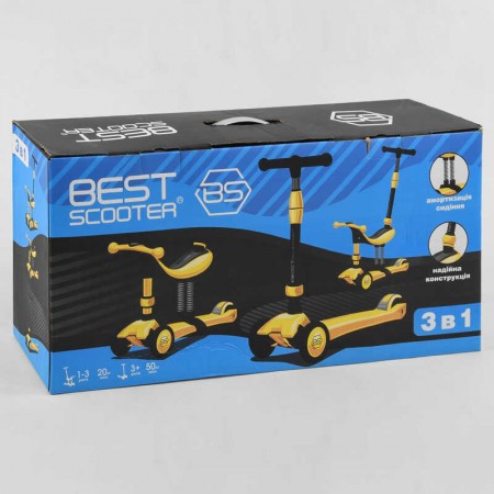 Самокат детский 3в1 Best Scooter BS-27018 со светом Самокат детский 3в1 Best Scooter BS-27018 со светом