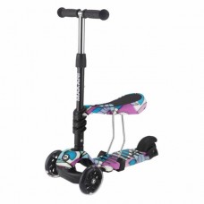 Трехколесный самокат Kikka Boo Makani 3 в 1 Ride Skate с сиденьем Пикассо 