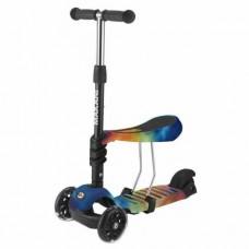 Трехколесный самокат Kikka Boo Makani 3 в 1 Ride Skate с сиденьем Радуга 