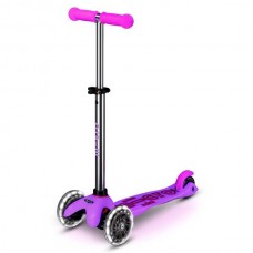 Триколісний самокат Micro Mini Deluxe Glow LED світний рожевий MMD217 