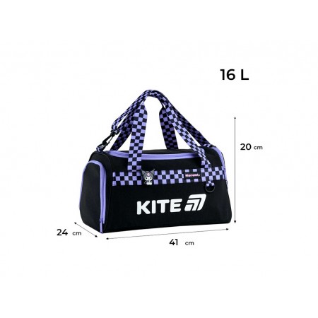 Сумка спортивна з відділенням для взуття Kite Kuromi HK26-2505, 41 см Сумка спортивна з відділенням для взуття Kite Kuromi HK26-2505, 41 см