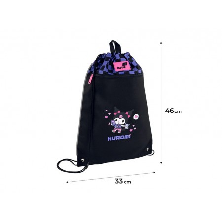 Сумка для обуви Kite Kuromi, 1 отделение, светоотражающие элементы HK26-601M-3 Сумка для обуви Kite Kuromi, 1 отделение, светоотражающие элементы HK26-601M-3