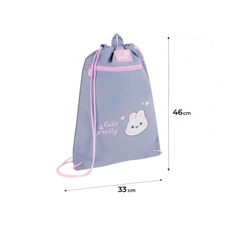 Сумка для обуви Pretty Nice, 46×33 см, со шнурками и карманом, Kite K26-601M-40 Сумка для обуви Pretty Nice, 46×33 см, со шнурками и карманом, Kite K26-601M-40