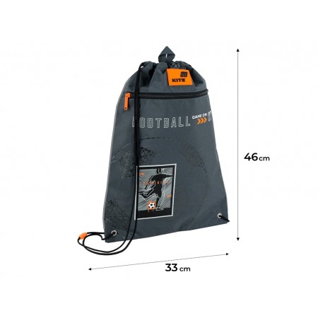 Сумка для обуви Goal, 46×33 см, со шнурками и карманом, Kite K26-601M-4