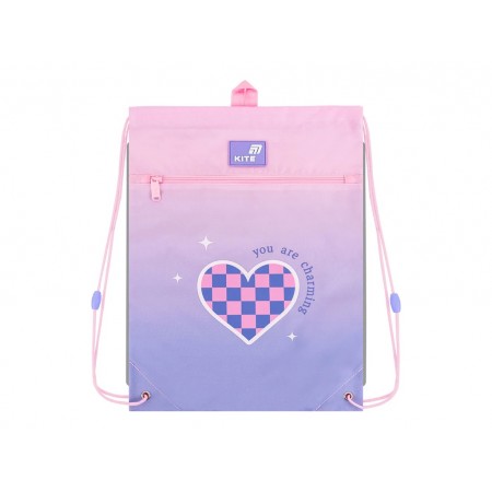 Сумка для обуви Charming, 46×33 см, со шнурками и карманом, Kite K26-601M-9