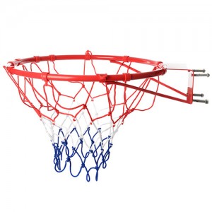 Баскетбольне кільце M 2654 45см метал, сітка, м'яч гумовий 20см, насос